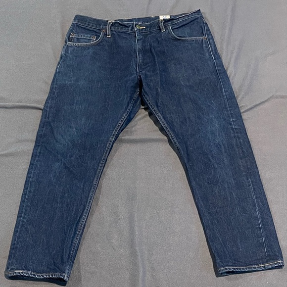 Left Field white oak pine denim jeans mens size‎ 38x28 pre-owned condition blue